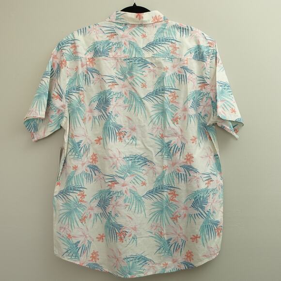 NWT Hurley Mens Shirt Bungalow Floral Short Sleeve Button Down Hawaiian Size L - Picture 2 of 8